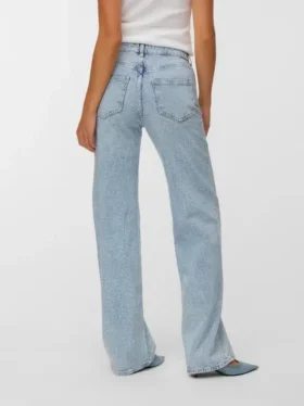 Vmtessa Rhinestone High Rise Wide Leg Fit Jeans
