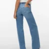 Vmtessa-Stretch High Rise Wide Leg Fit Jeans