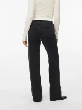 Vmtessa-Stretch High Rise Wide Leg Fit Jeans