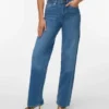 Vmtessa-Stretch High Rise Wide Leg Fit Jeans