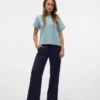 Vmthas Mid Waist Trousers