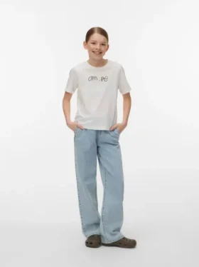 Vmvaleria Mid Rise Wide Leg Fit Jeans