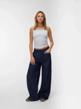 Vmvaleria Mid Rise Wide Leg Fit Jeans