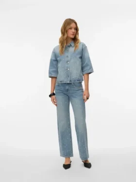 Vmvanessa Low Rise Wide Leg Fit Jeans