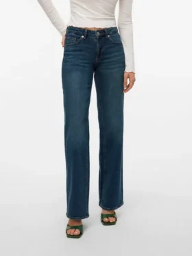 Vmvanessa Low Rise Wide Leg Fit Jeans