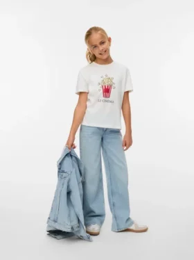 Vmvanessa Low Rise Wide Leg Fit Jeans
