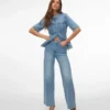Vmvega High Rise Wide Leg Fit Jeans