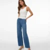 Vmvega High Rise Wide Leg Fit Jeans