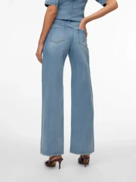 Vmvega High Rise Wide Leg Fit Jeans