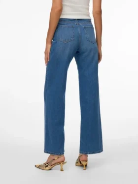 Vmvega High Rise Wide Leg Fit Jeans