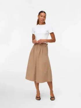 Vmvienna High Waist Corduroy Midi Skirt