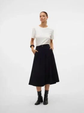 Vmvienna High Waist Corduroy Midi Skirt
