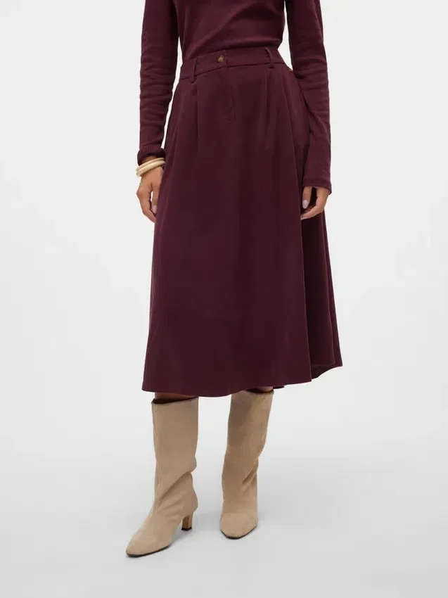 Vmvienna High Waist Corduroy Midi Skirt Vmvienna High Waist Corduroy Midi Skirt