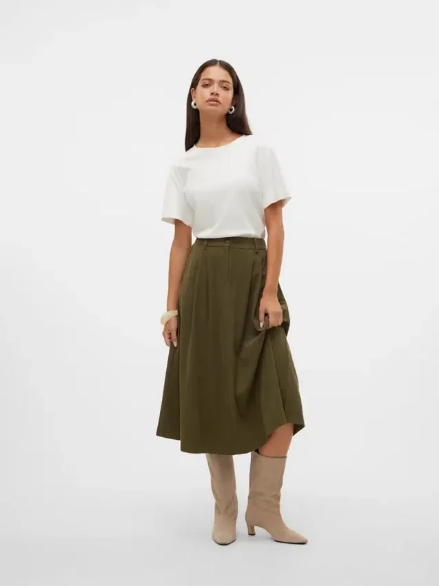 Vmvienna High Waist Corduroy Midi Skirt Vmvienna High Waist Corduroy Midi Skirt