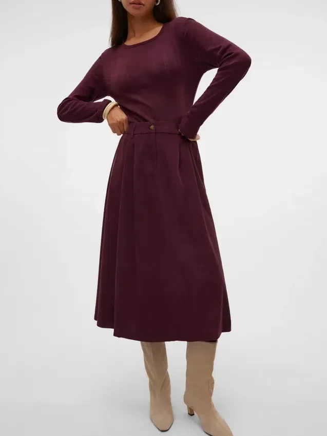 Vmvienna High Waist Corduroy Midi Skirt Vmvienna High Waist Corduroy Midi Skirt