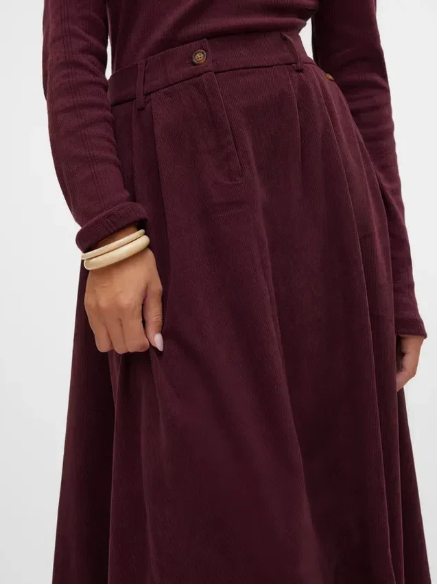 Vmvienna High Waist Corduroy Midi Skirt Vmvienna High Waist Corduroy Midi Skirt