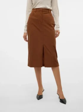 Vmvilja Corduroy High Waist Midi Skirt