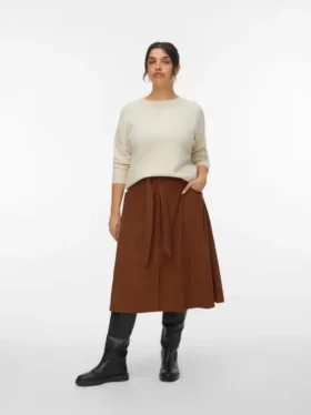 Vmvilja Corduroy High Waist Midi Skirt