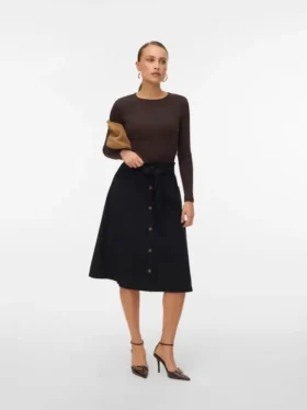 Vmvilja Corduroy High Waist Midi Skirt