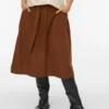 Vmvilja Corduroy High Waist Midi Skirt
