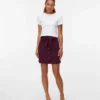 Vmvilja Corduroy High Waist Short Skirt