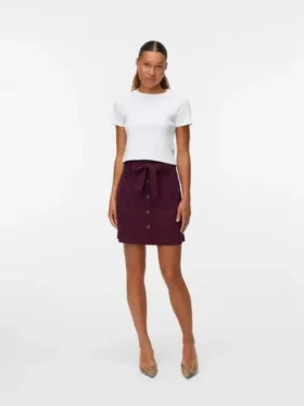 Vmvilja Corduroy High Waist Short Skirt