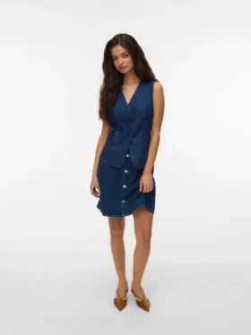 Vmvita Denim Waistcoat