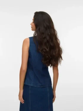 Vmvita Denim Waistcoat