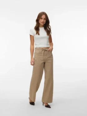 Vmwien Mid Rise Wide Leg Fit Jeans