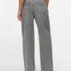 Vmwien Mid Rise Wide Leg Fit Jeans