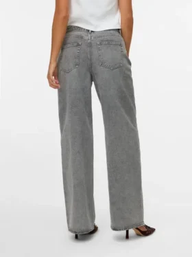 Vmwien Mid Rise Wide Leg Fit Jeans