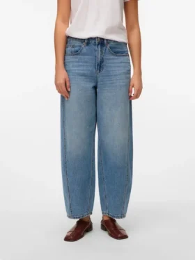 Vmzelda High Rise Barrel Fit Jeans