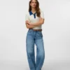 Vmzoe Mid Rise Barrel Fit Jeans