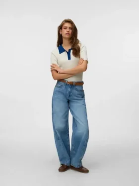 Vmzoe Mid Rise Barrel Fit Jeans
