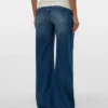 Wide Leg Fit Mid Waist Jeans
